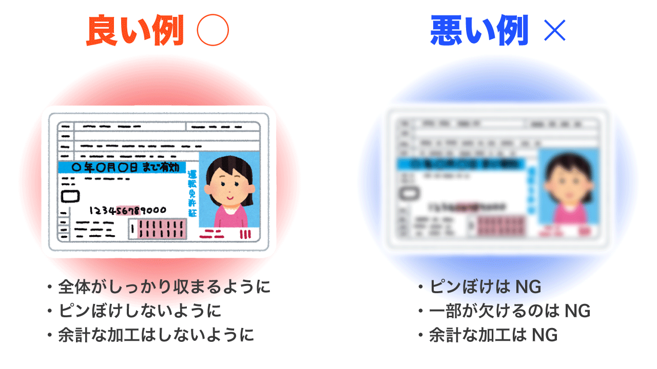 ブビンガの本人確認書類撮影時の注意点